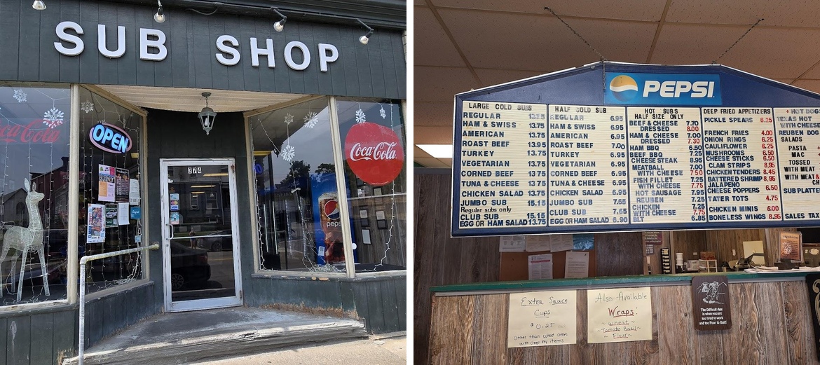 Southside Sub Shop Menu